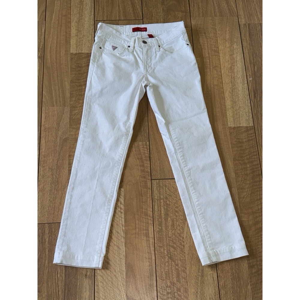 Men's Guess Brit Rocker Slim Tapered Leg Jeans White Size 28x30
